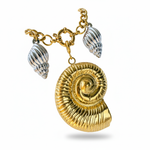 Thalassa – Shell Pendant Necklace with Cuban Chain.