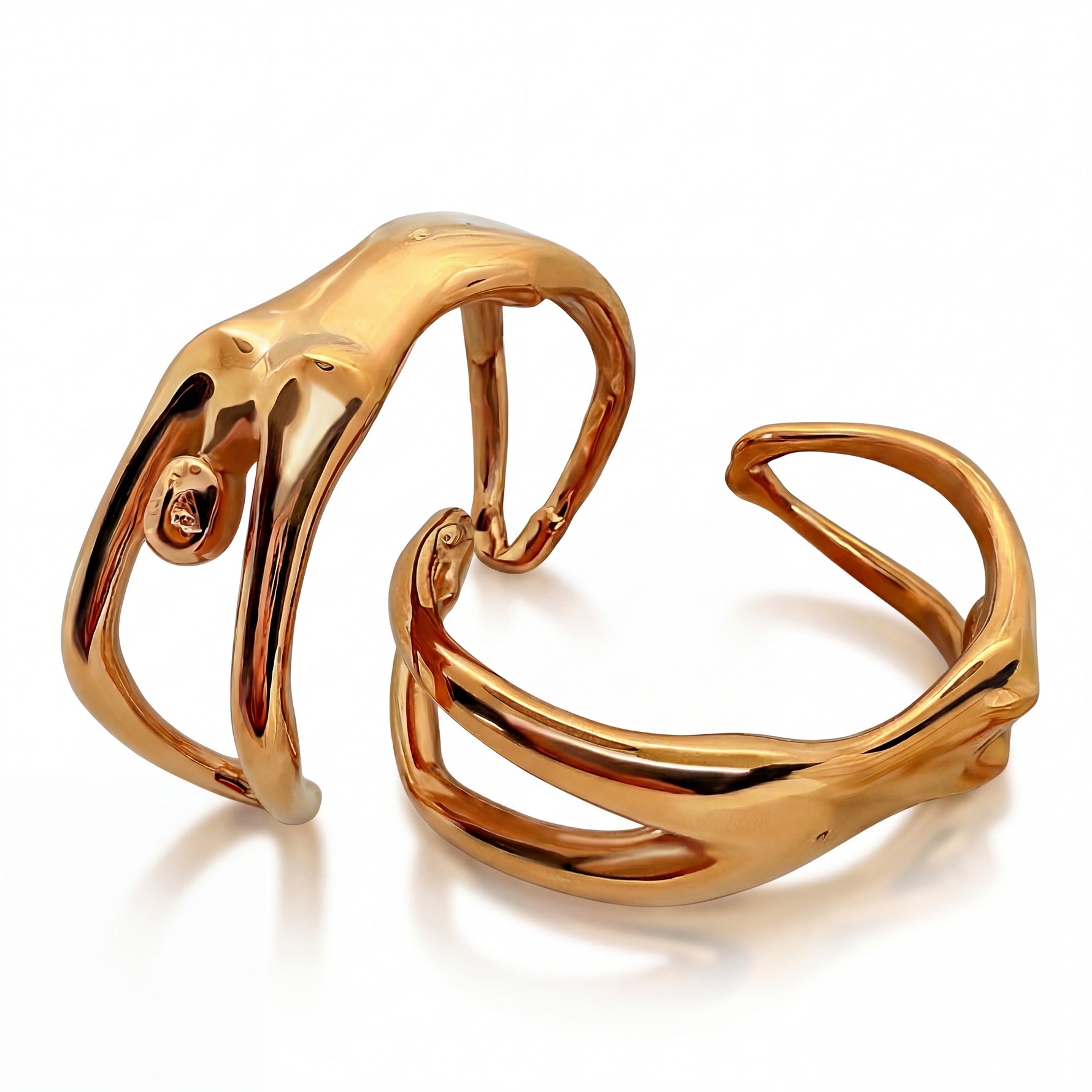 Two Gold Titanium  Female Shape Bracelets 