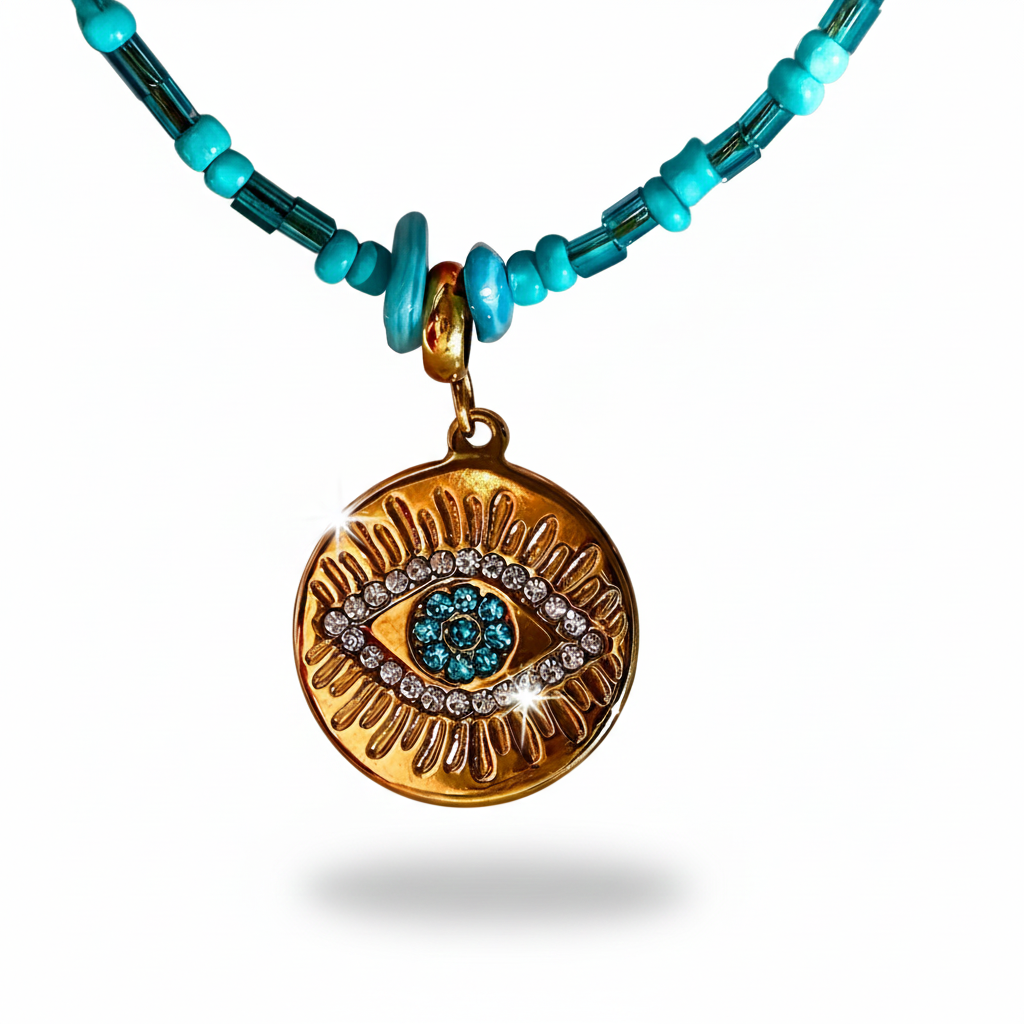 Marisel – Turquoise Evil Eye Necklace